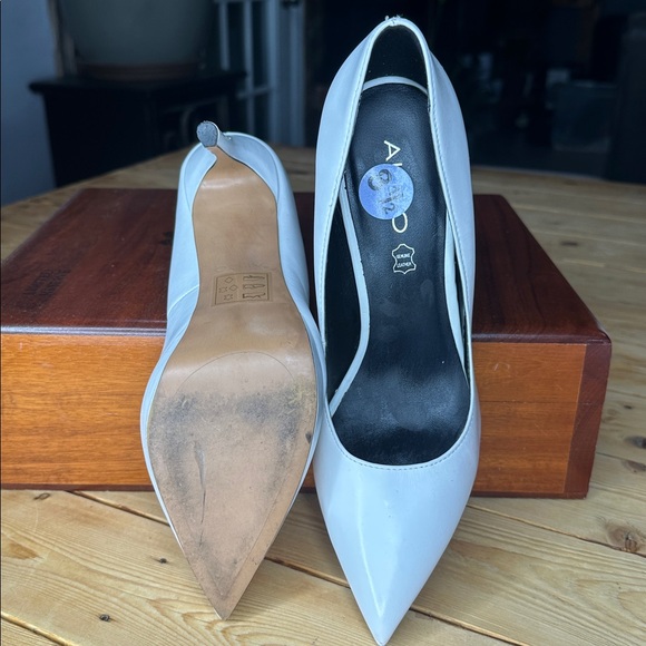 Aldo Sz 8 1/2 Elegant White Stiletto Heels - Picture 3 of 9